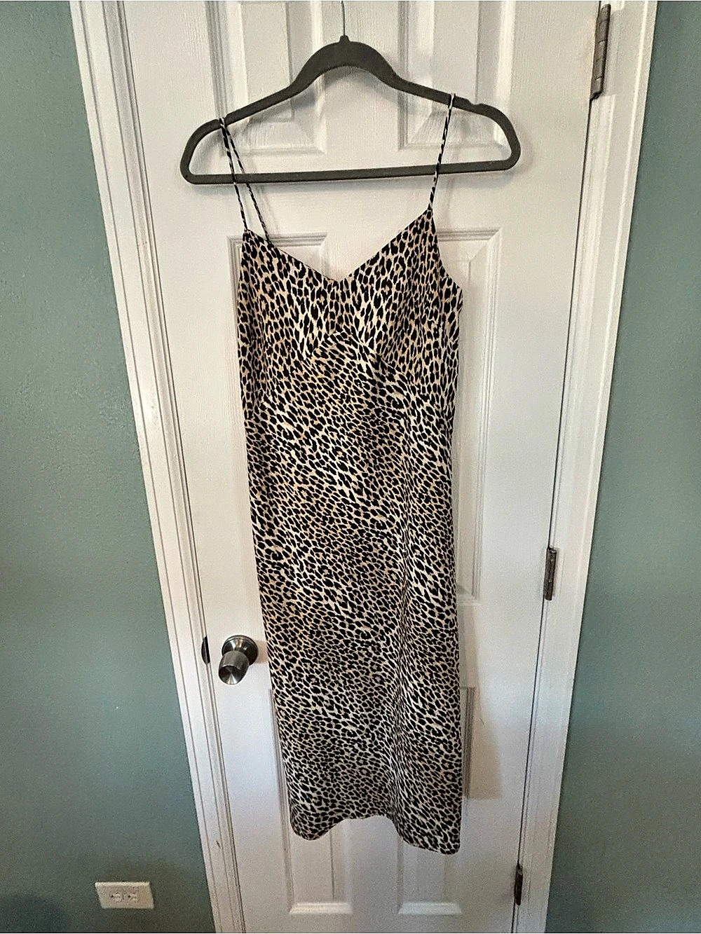 Levi's Marietta Slip Dress Leopard Print Brown & Black XS